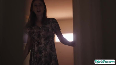 Ts stepmom watches her stepteen masturbating