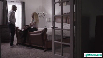Smalltits TS analed by her black stepdad
