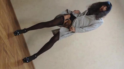Im showing my sexy black lingerie and body - LittlePonnyBoy