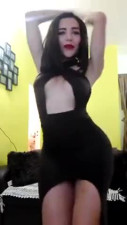 Brunette dancing