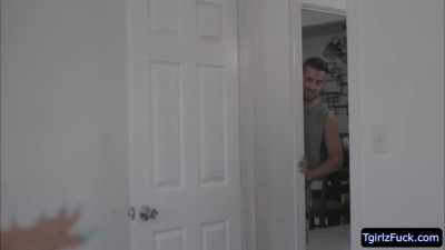 Petite brunette tbabe Khloe Kay rims stepbros asshole