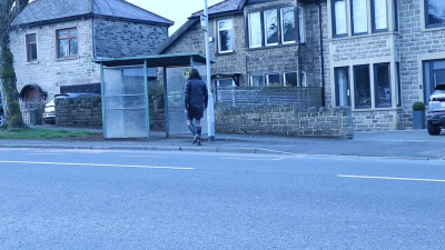crossdresser on the streets dressed as a hooker
