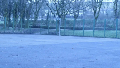 crossdressed outdoors at a skate park