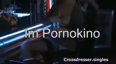 Couple meets a crossdresser in porncinema