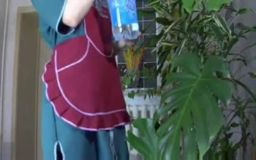 Girl with a strap on penetrates a dirty CD