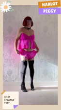 Harlot Piggy does my sissy starter test