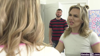 Shemale stepsister Emma Rose rims and anal rides her stepbro