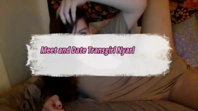 chubby shemale cutie tugs her cock