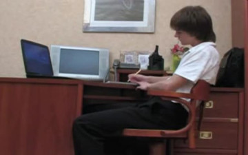 Crossdressing cute secretary