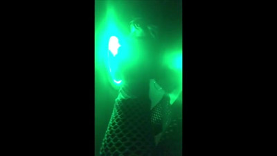 Sissy Lisa Rhea servicing two gloryhole cocks and  take cum