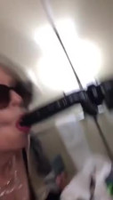 Hotel Slut Crossdresser Sucking BBC Dildo