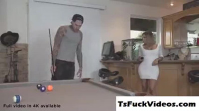 Shemale Foxxy tries to hook up guy with a gf gets fucke