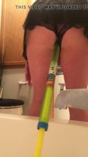 Cleaning my boy pussy again