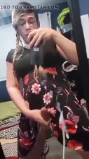 Sexy cd wanks Infront of mirror