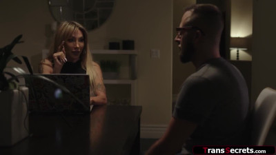 Busty latina shemale stepmom Eva Paradis facefucking stepson