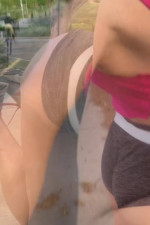 Public exhibition Sissy Addicted to showing her slutty ass