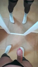 Uncut Femboy Milks Clit & Cums