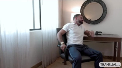 TS Casey loves the way dude sucks her shecock