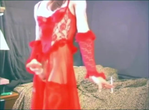 Heather Renee Maid to Smoke red lingerie