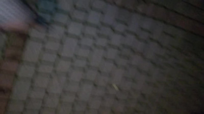 Night ejaculation in sandals on the post