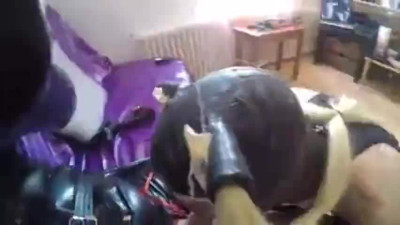 Analia sucks her Mistress Alex