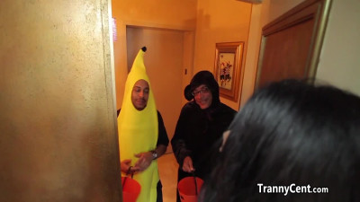 Tranny treated guys for halloween