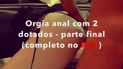Paula CDzinha - Anal Orgy with 2 BBCs 2020