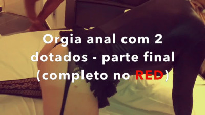 Paula CDzinha - Anal orgy with 2 BBCs