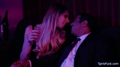 Slim blonde ts beauty Khloe Kay multiple angle anal sex