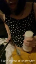 Transgirl fucks a fleshlight