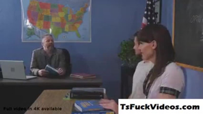 Dante Colle Shemale Natalie Mars pounds In The Classroo