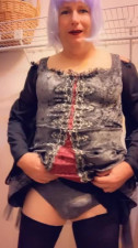 Pantyluvn sissy masturbation in wench costume