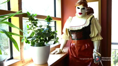 Latex Dirndl with Rubber Mask
