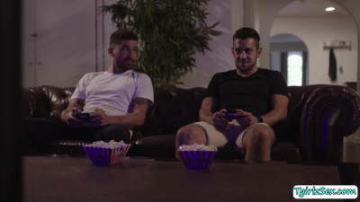 Slut shemale gets her ass licked and fucked by stepbros friend