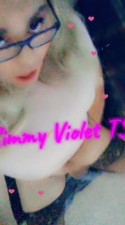 Simmy Violet TS jerking her cock