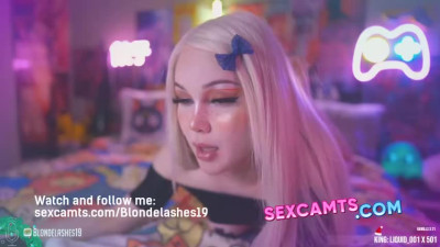 Blonde 18YO TS anal dildo fucing