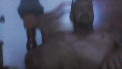 wanking hard