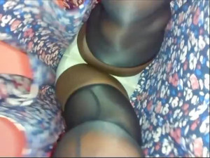 BlueGirl70 Ebony Upskirt