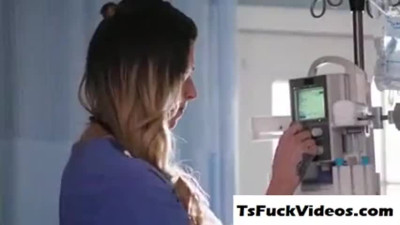 huge tit trans nurse seduces her patient suck his hard