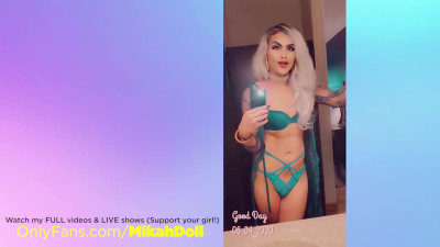 CROSSDRESSER MAKES GRINDR DADDY CUM AFTER a BLOWJOB Gag