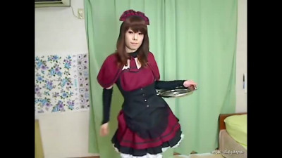 CrossDresser Maid make Cum Milk Coffeee Mao Riku p