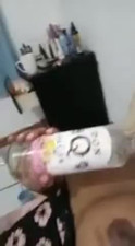 Trans horny suck a bottle part 2