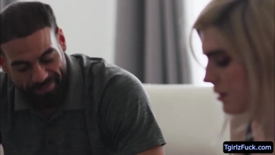 Ts superstar Ella Hollywood gets nasty with handsome Ricky Larkin