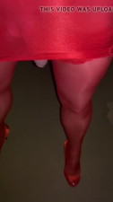 Kirsty walking in red nylon hope you like.