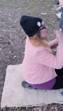 public daytime blowjob with huge cumshot