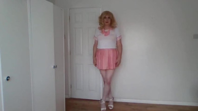 Pink panties and bending over for you