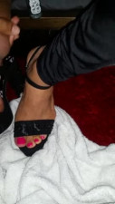 Crossdresser Cum on Pink Toes in Heels mixedbb p