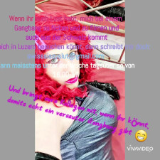 Sissy fucked and filled by 3 cocks creampie