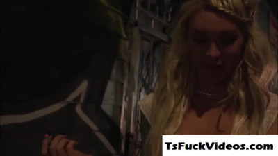 Tanned trans girl Khloe Kay cowgirl ass sex with Transs