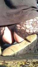 Outdoor whore anal riding hard and deep